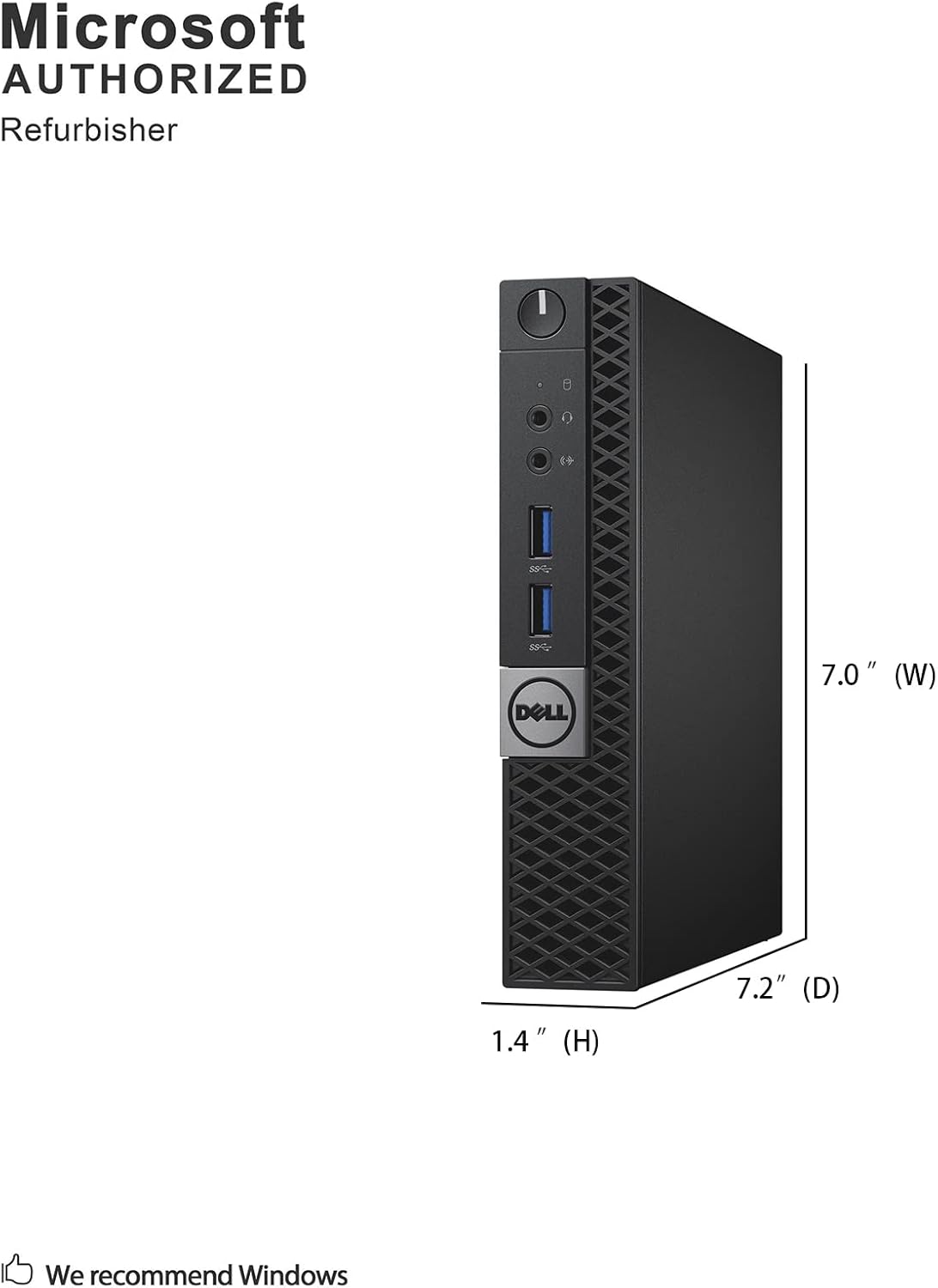 Dell Optiplex 3040 Micro Computer Mini Tower PC (Intel Quad Core i5-6500T, 8GB DDR4 Ram, 256GB Renewed